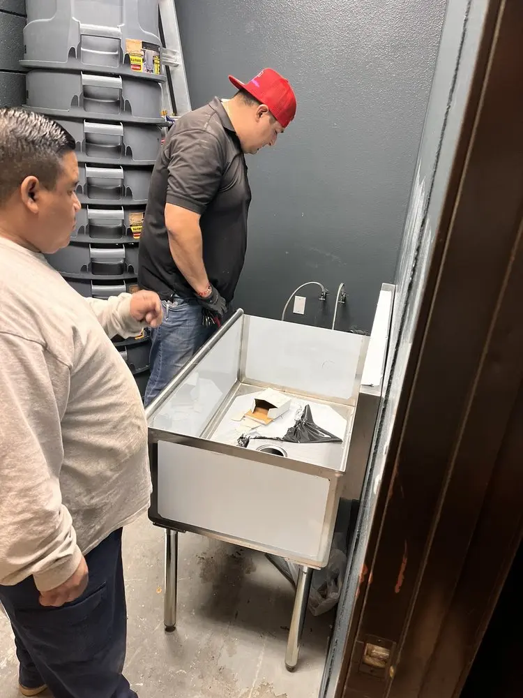 Commercial plumbing and sink installation in South Beach
